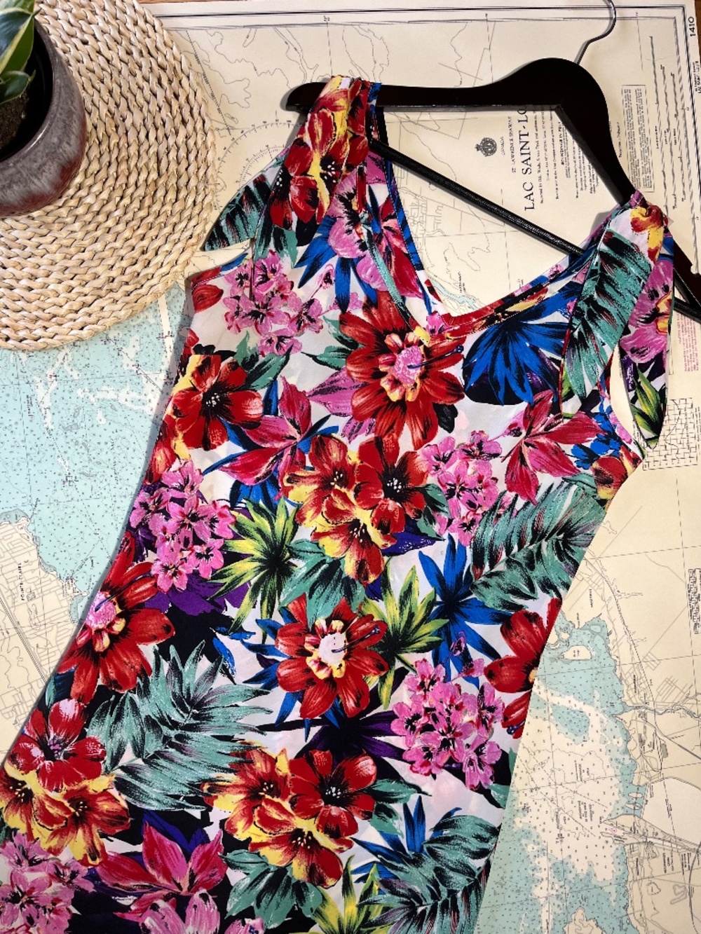 Vintage 90s Jessica Floral Midi Dress